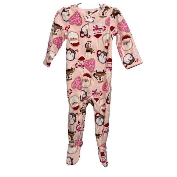 Carter’s 18 Months Christmas Fleece Footie - Picture 1 of 3